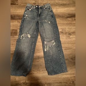 garage wide leg jeans (size 24)